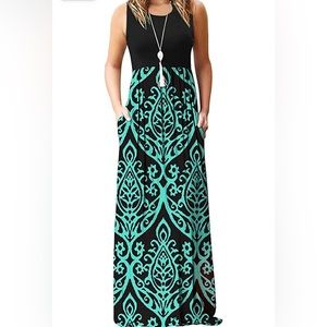 Women's Sleeveless/Short Sleeve Loose Plain Summer Casual Dress